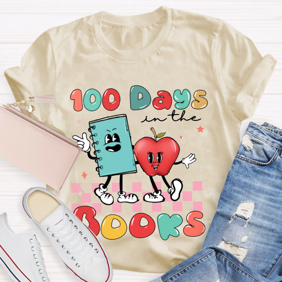 100 Days In The Books Teacher T-Shirt