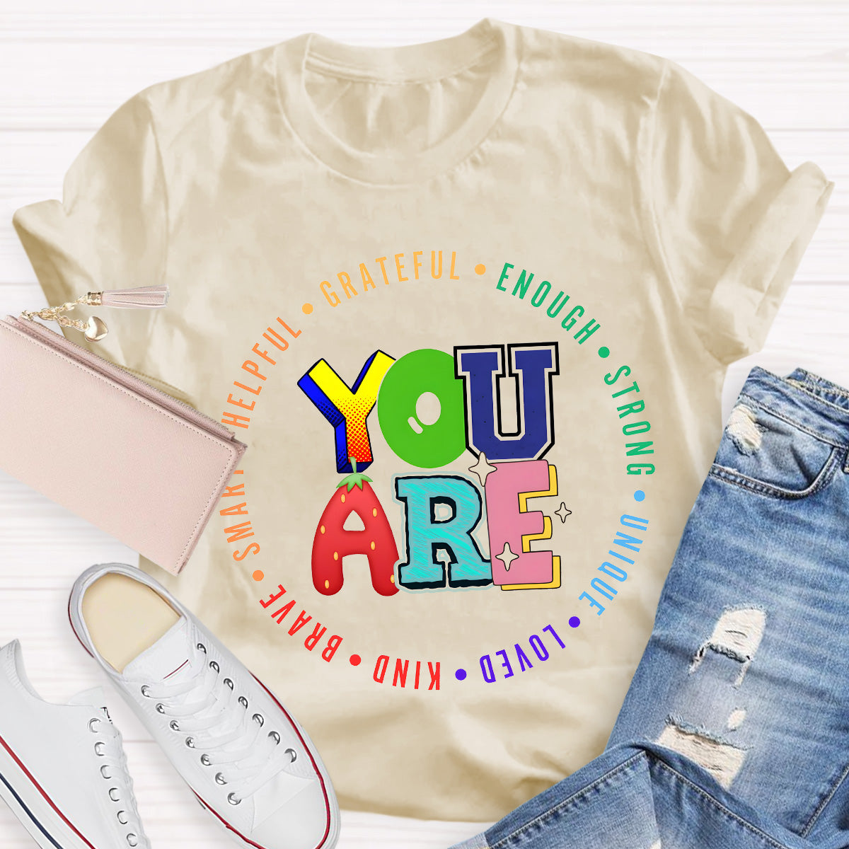 You Are Grateful Strong Enough Teacher T-Shirt