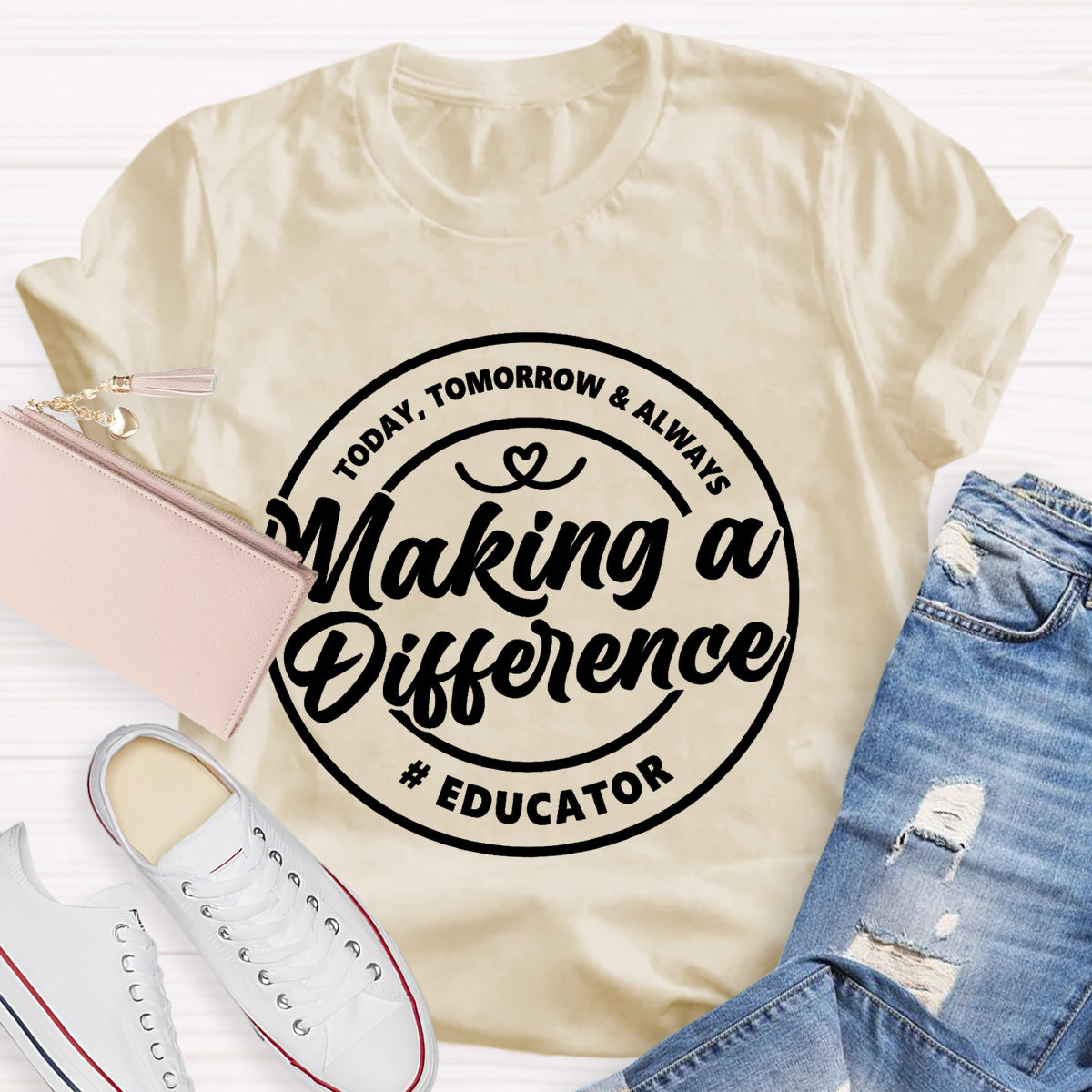 Making  A  Difference Educator Teacher T-Shirt