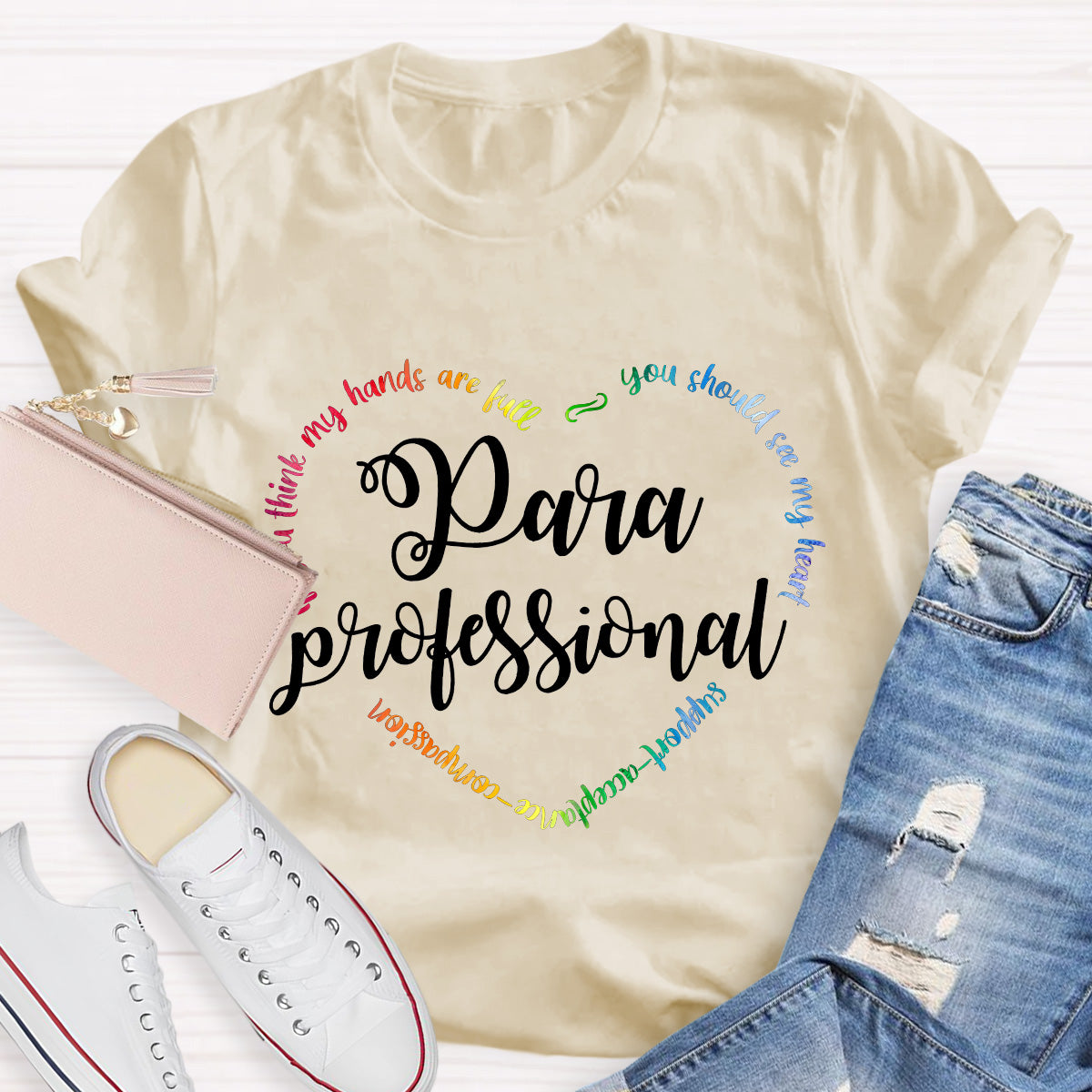 You Should See My Heart Para Teacher Heart T-Shirt