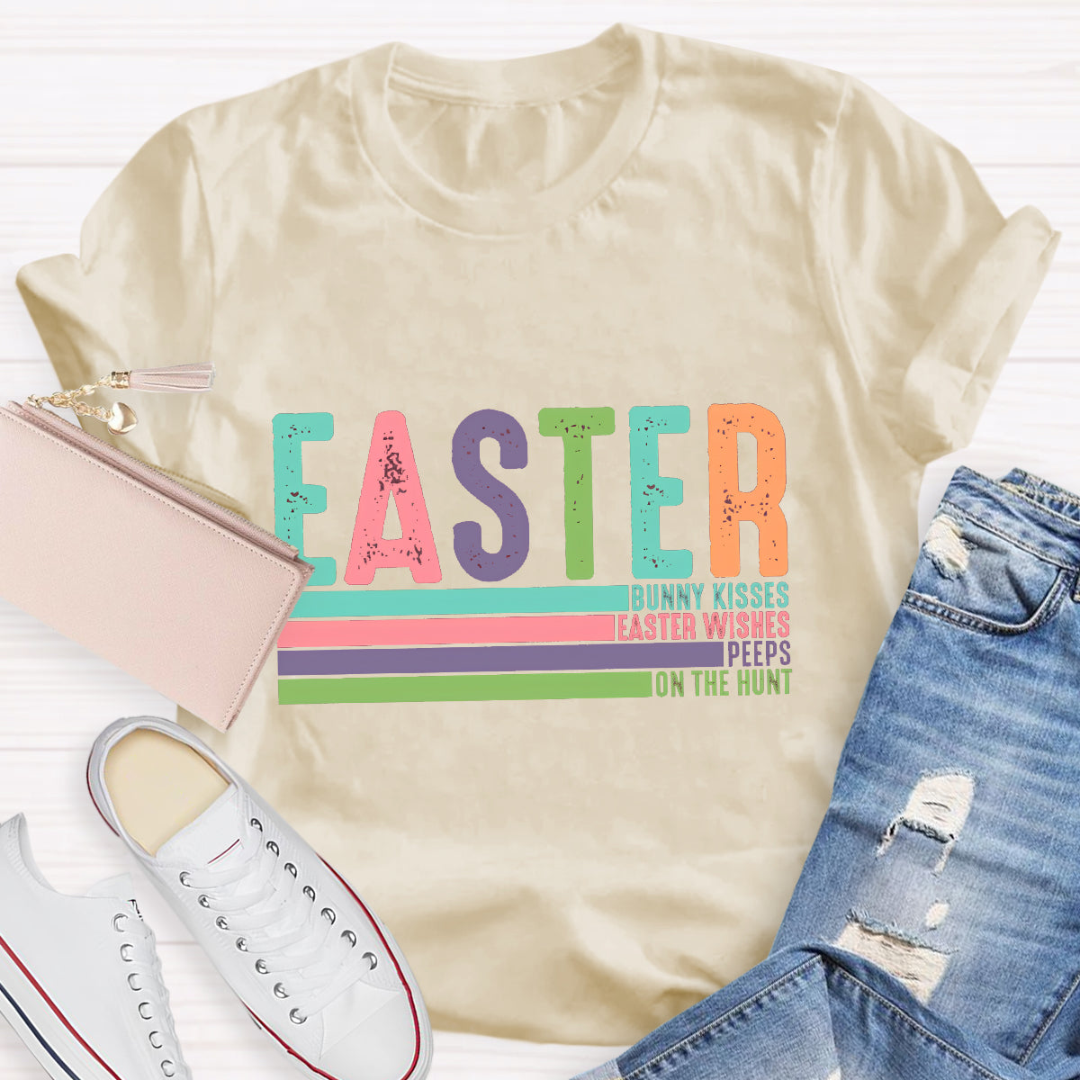 Bunny Kisses Teacher T-Shirt