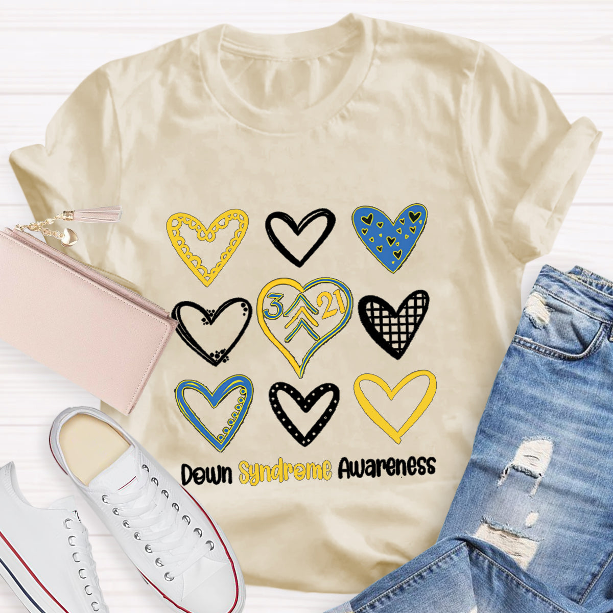 Down Syndrome Awareness Heart T-Shirt