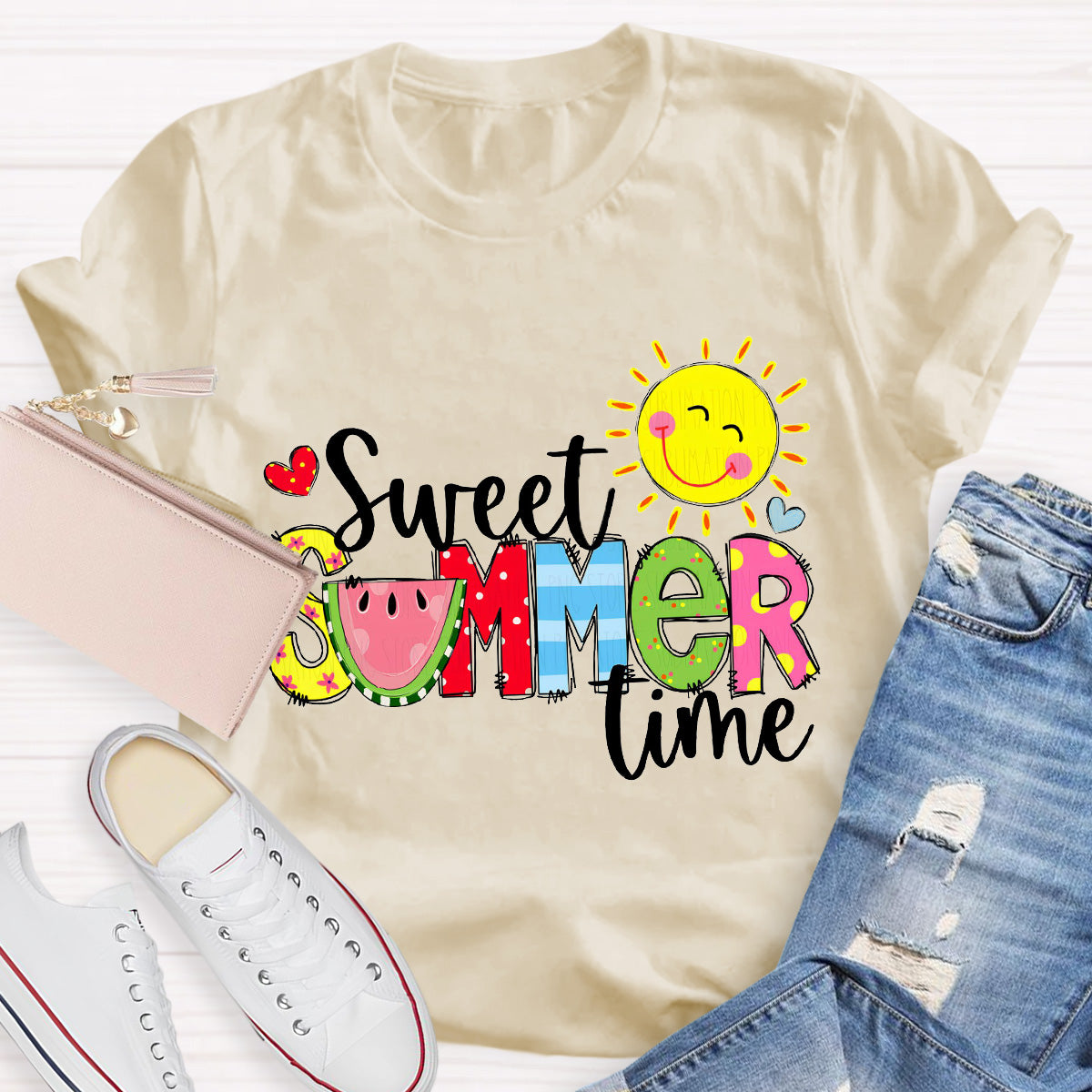 Sweet Summer Time Sunny Teacher T-Shirt