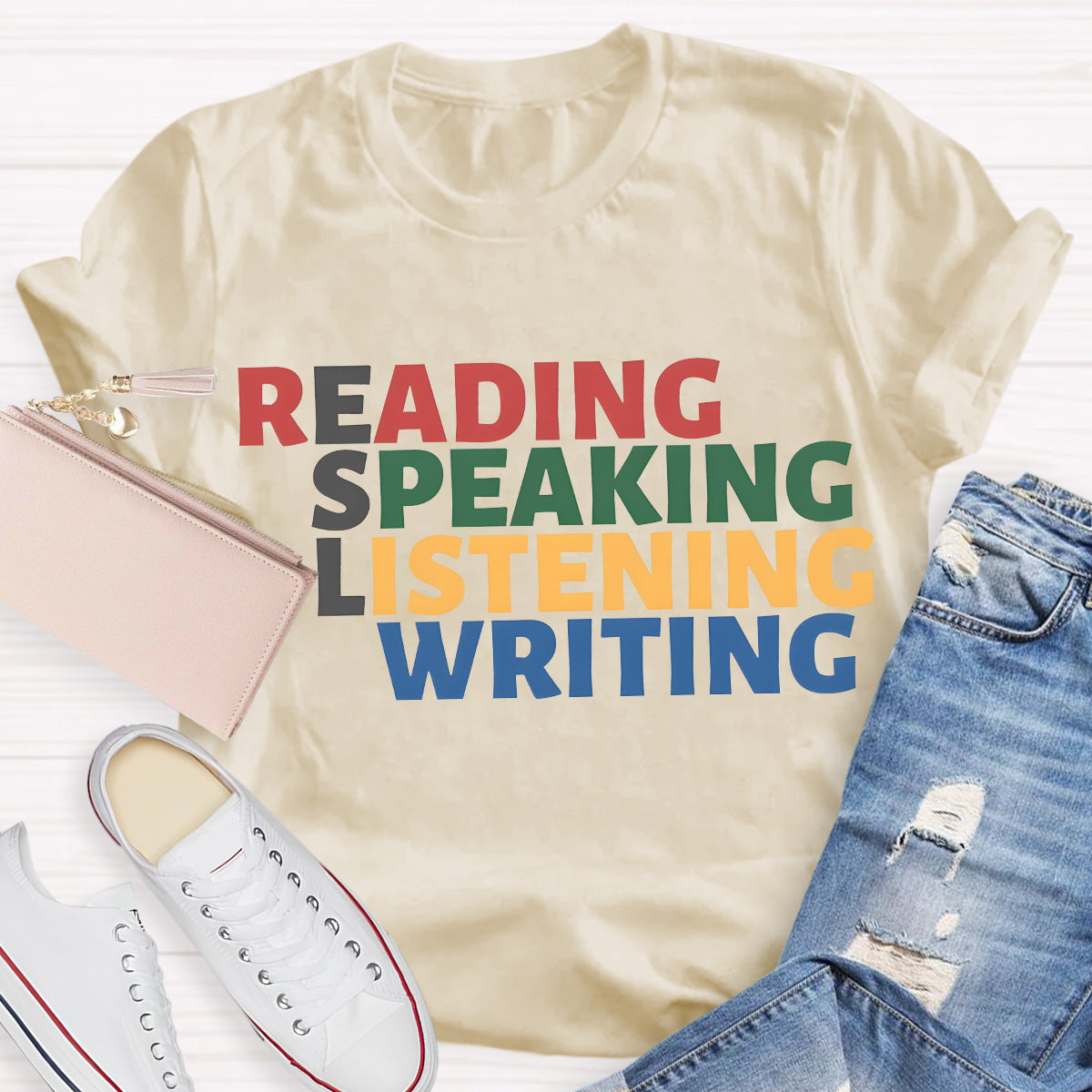 Read Speak Listen Write ESL Teacher T-Shirt