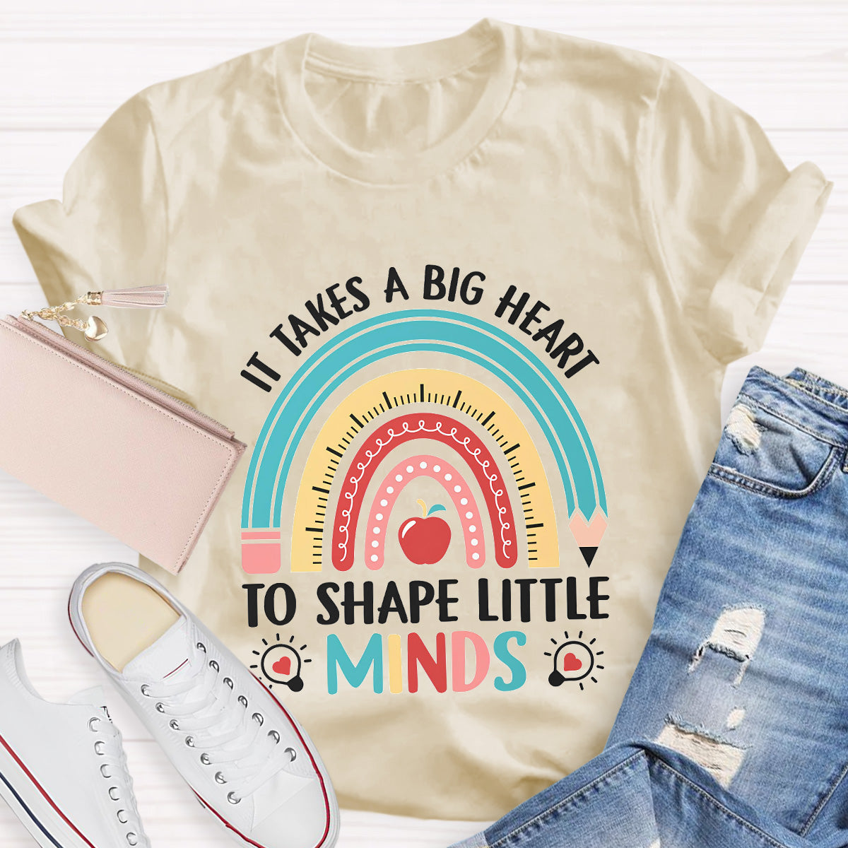 It Takes A BIg Heart Teacher T-Shirt