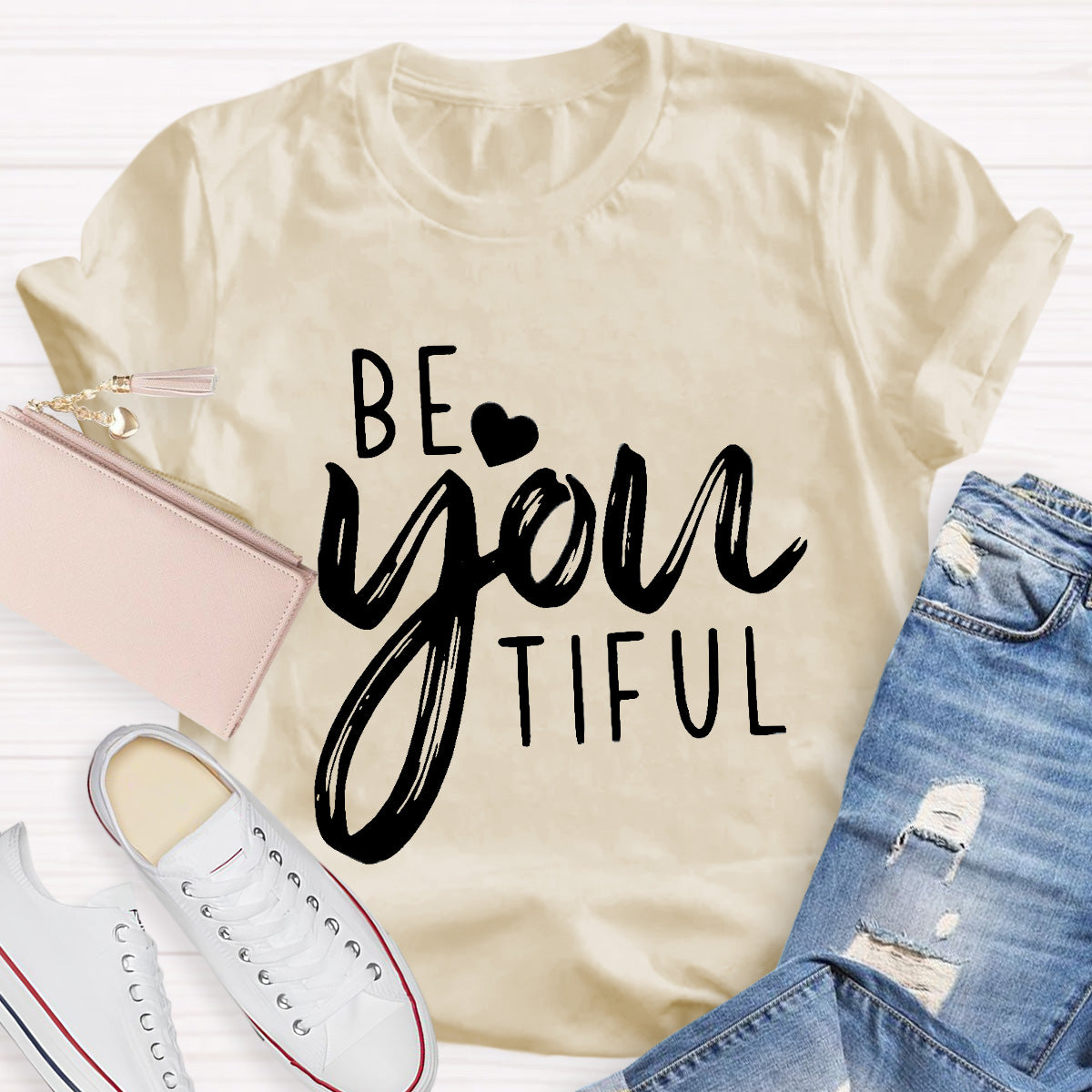 Be Yo Tiful Heart Teacher T-Shirt
