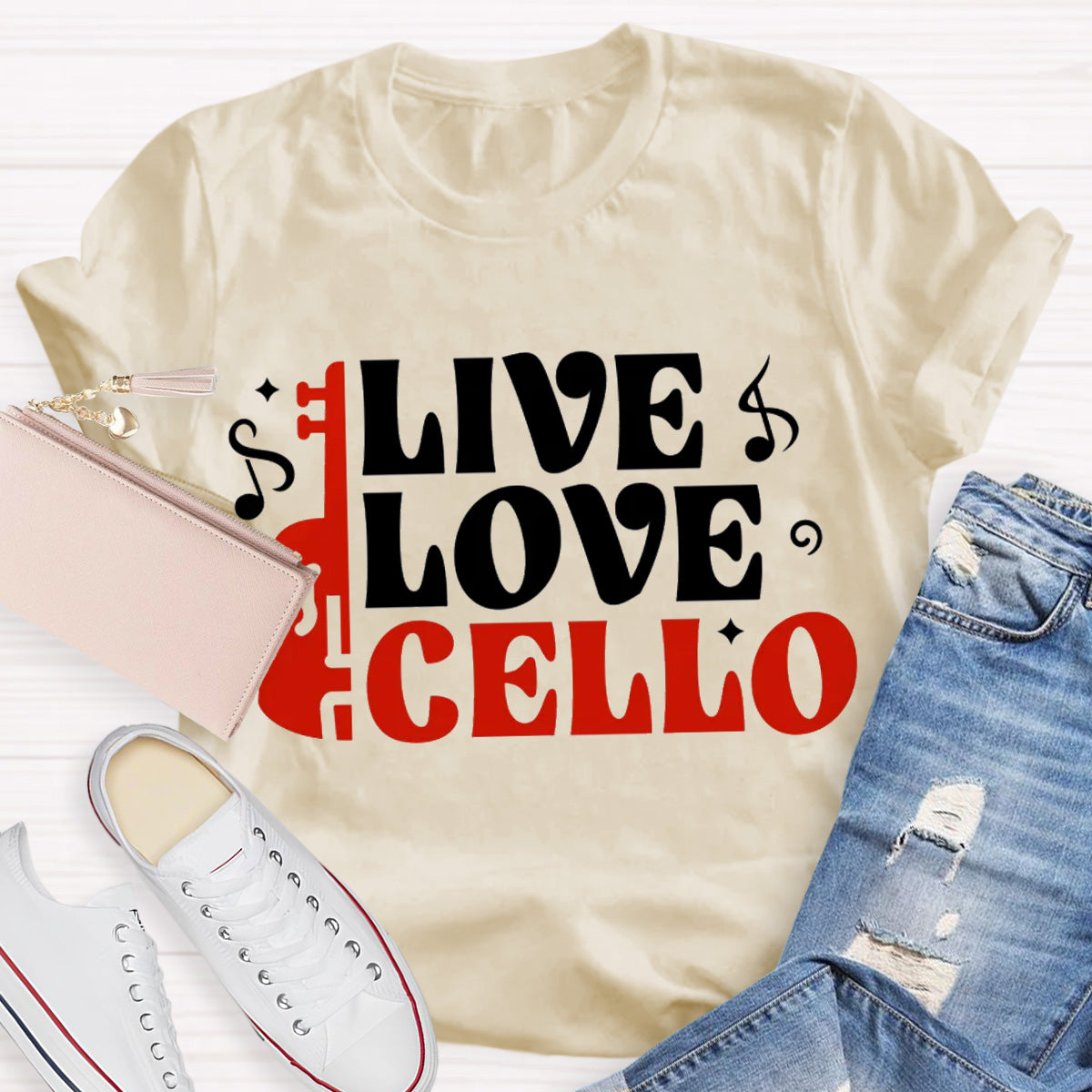 Live Love Cello Teacher T-Shirt