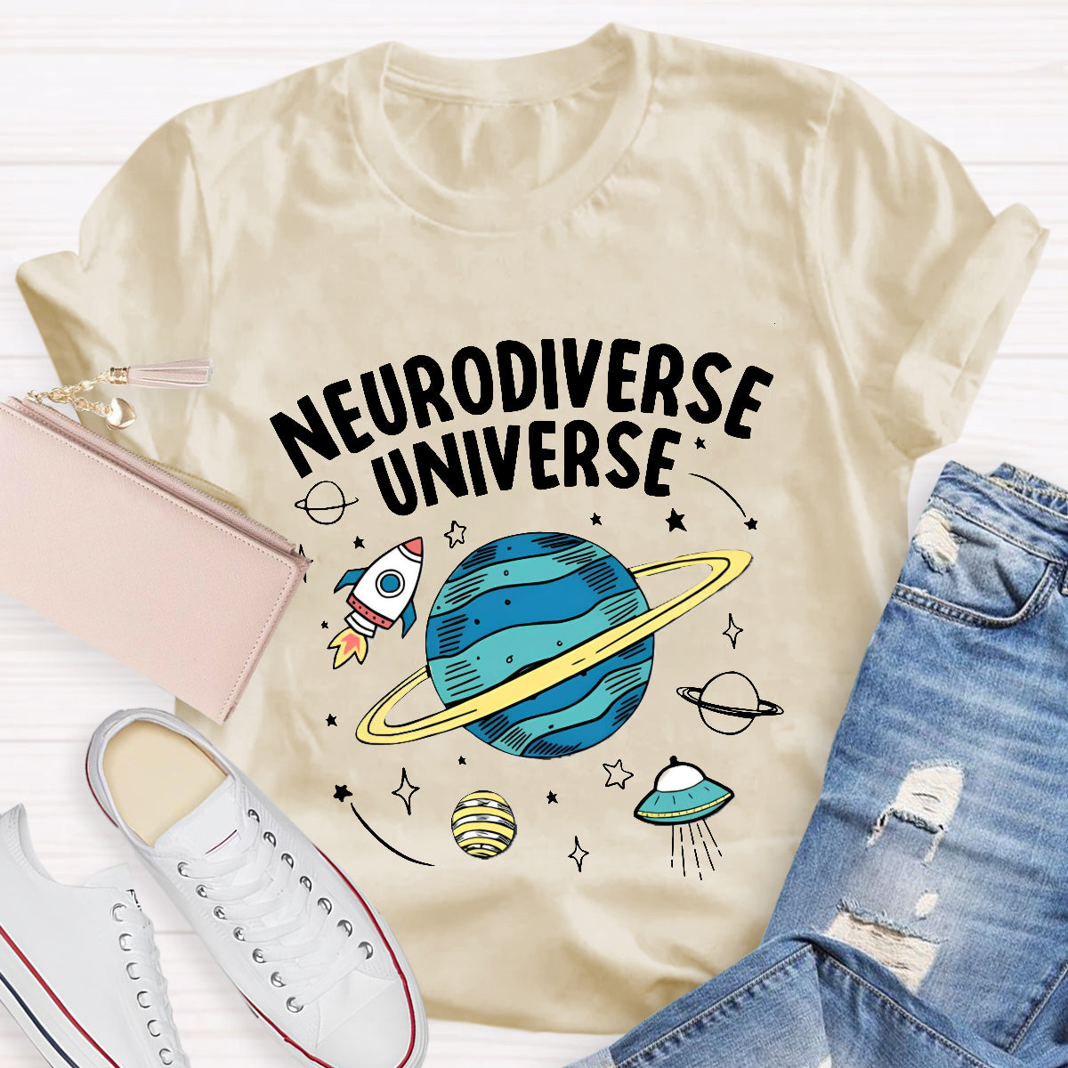 Neurodiverse Universe Teacher T-Shirt