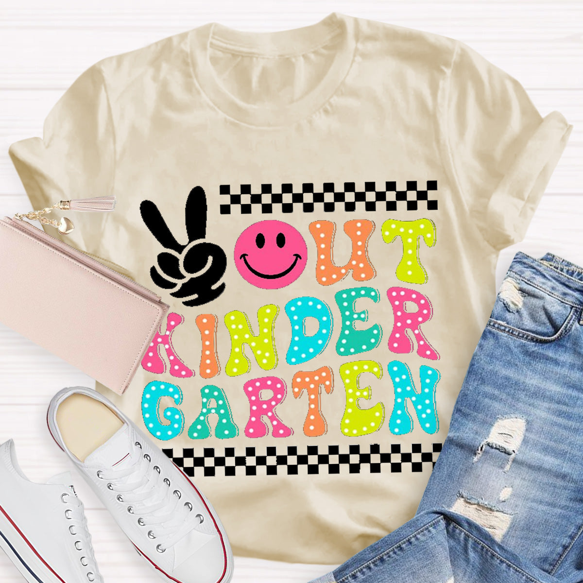 Personalized Grade Out Kindergarten Teacher T-Shirt