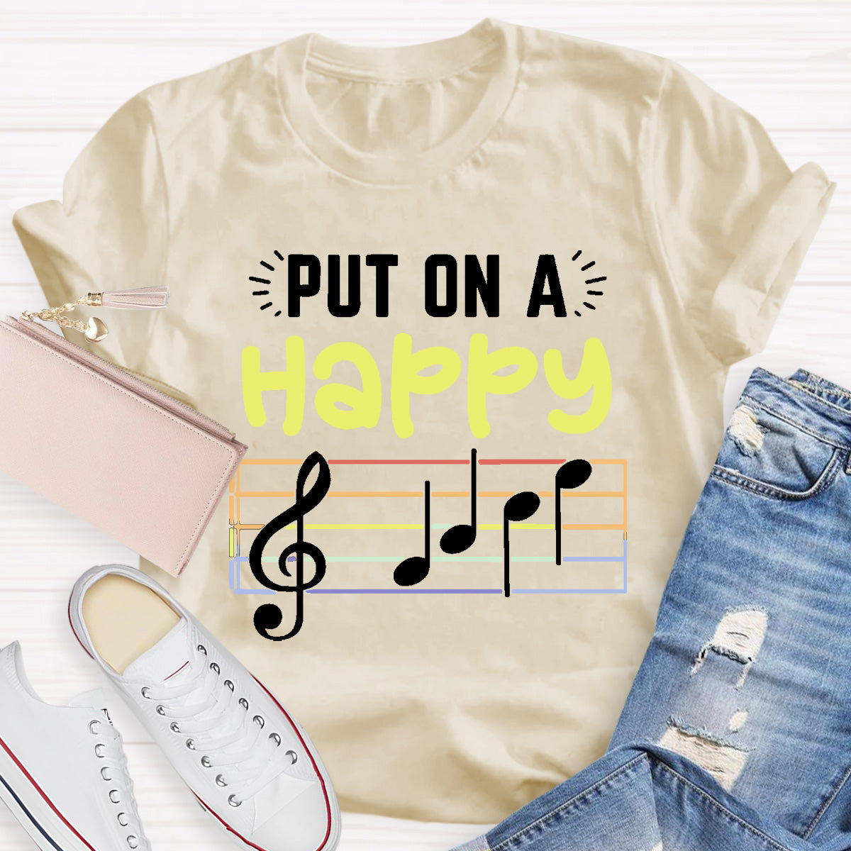 Put On A Happy Music Teacher T-Shirt