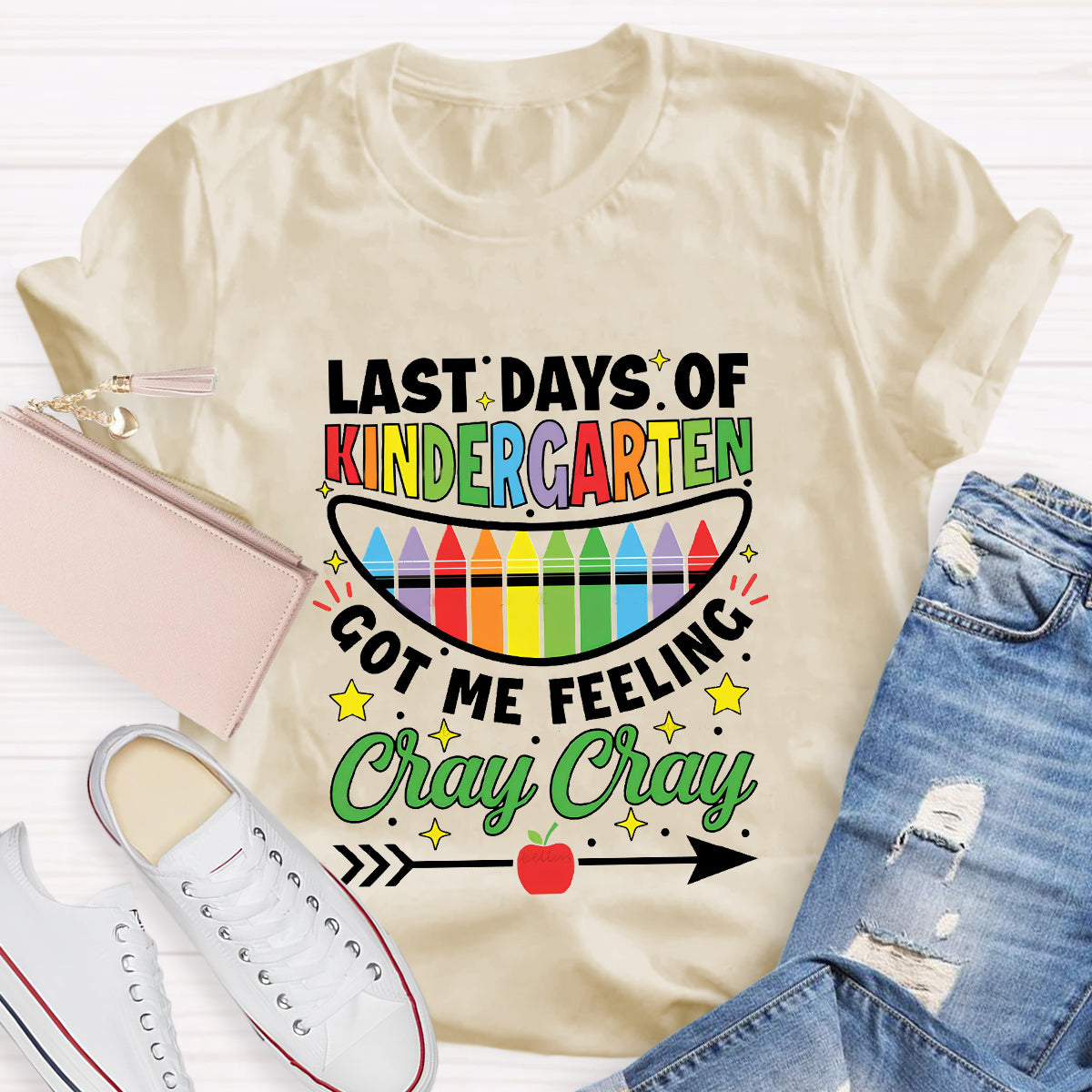 Personalized Grade Happy Last Day Got Me Feeling Cray Cray Teacher T-Shirt