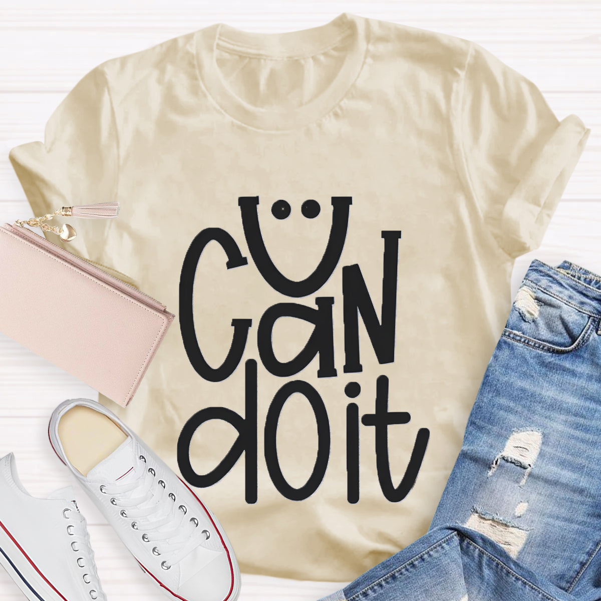 Can Do It Smile Teacher T-Shirt