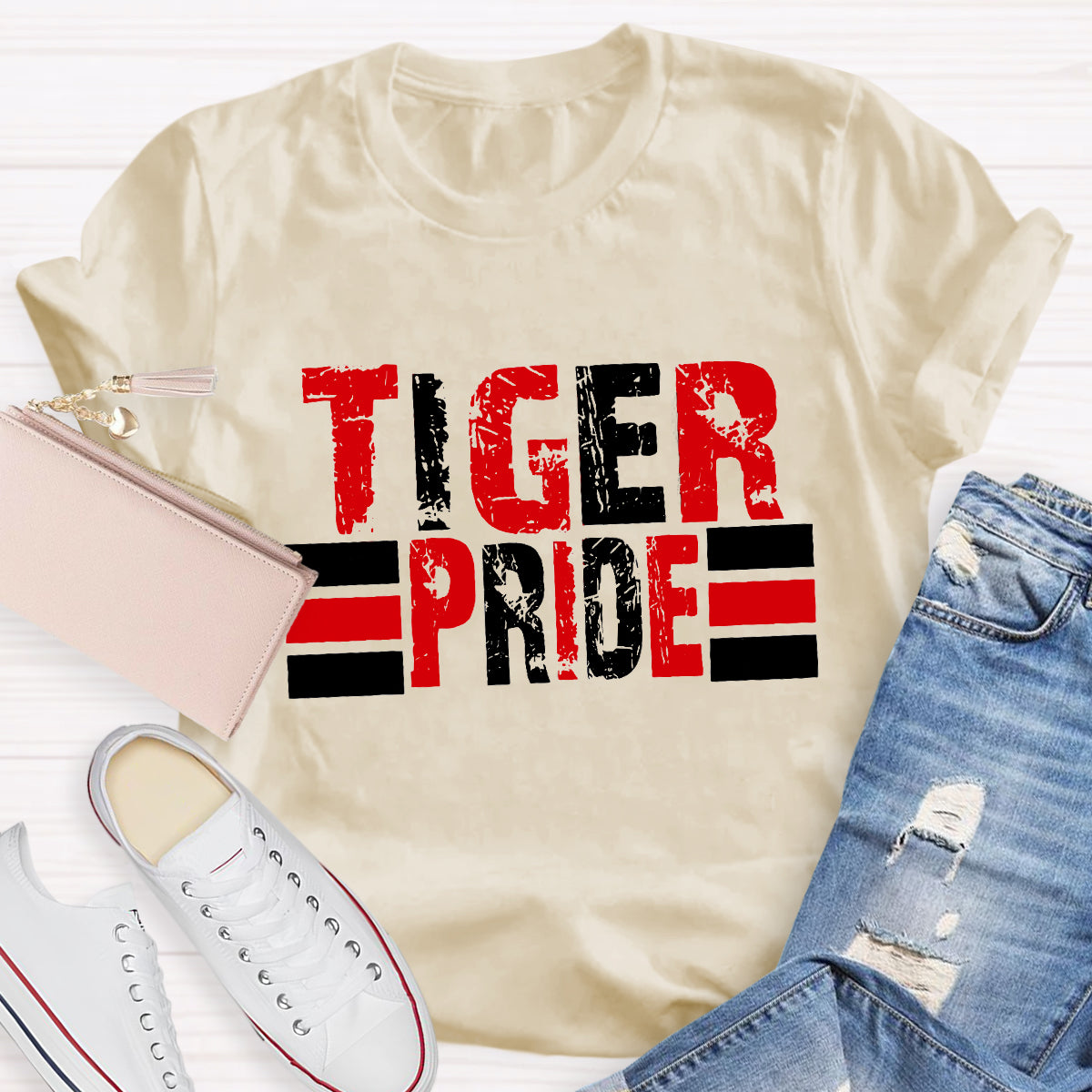 Personalized Mascot Pride Tiger Teacher T-Shirt