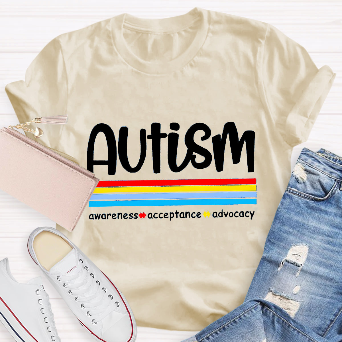 Autism Awareness Acceptance Advocacy Teacher T-Shirt