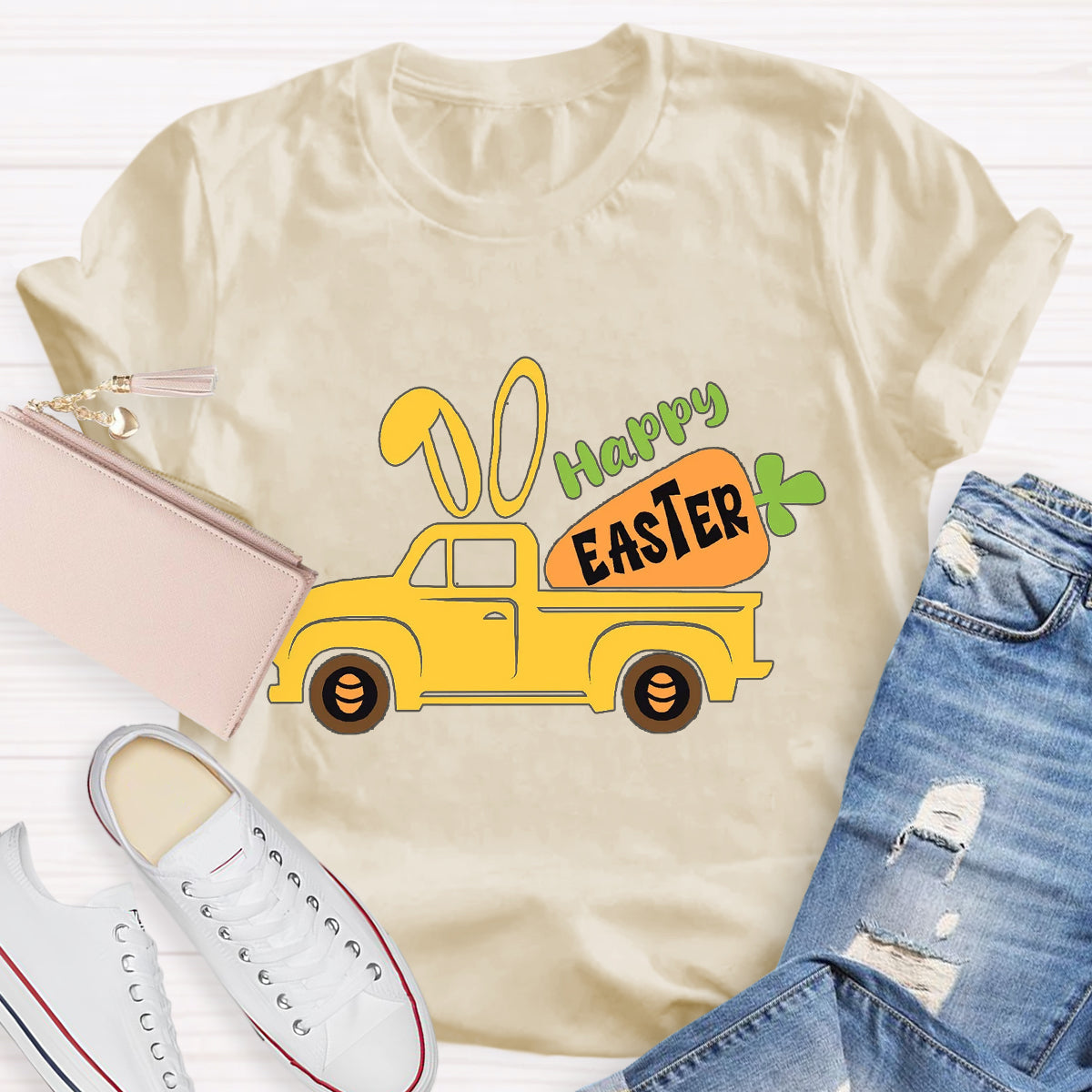 Happy Easter Vintage Truck T-Shirt