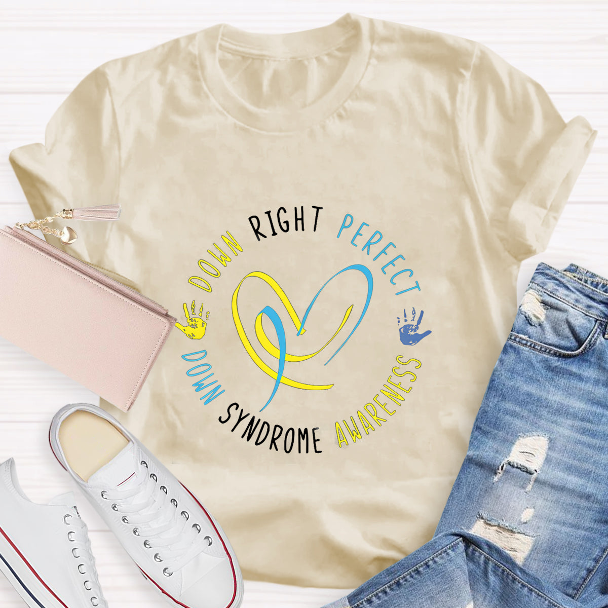 Down Right Perfect Down Syndrome Awareness T-Shirt