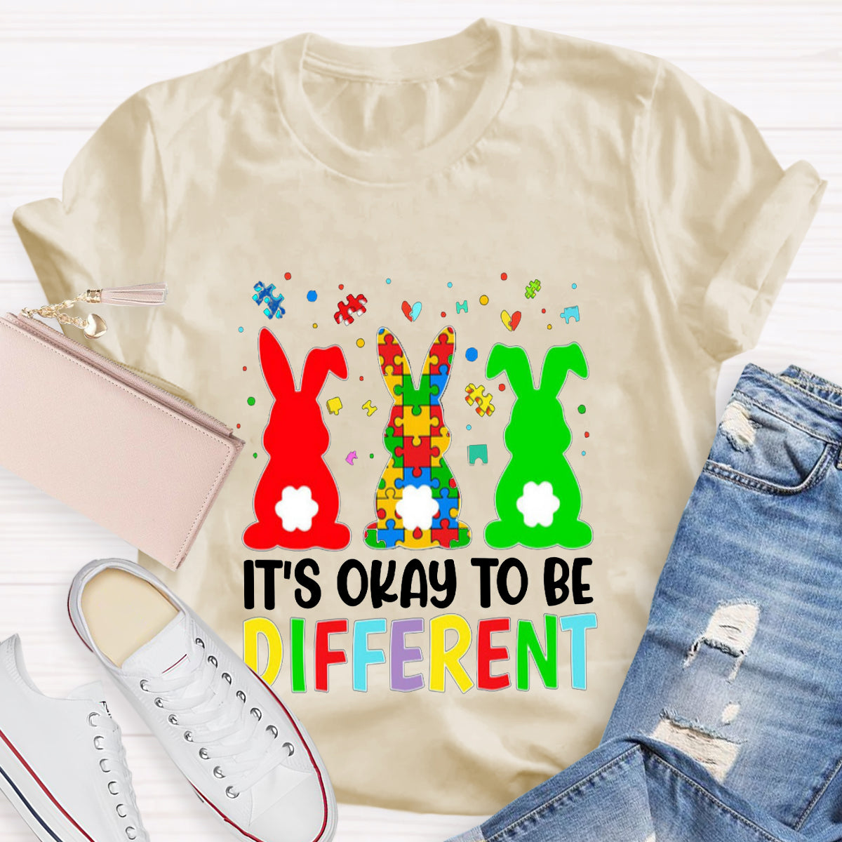 It's Okay To Be Different Bunny Easter T-Shirt