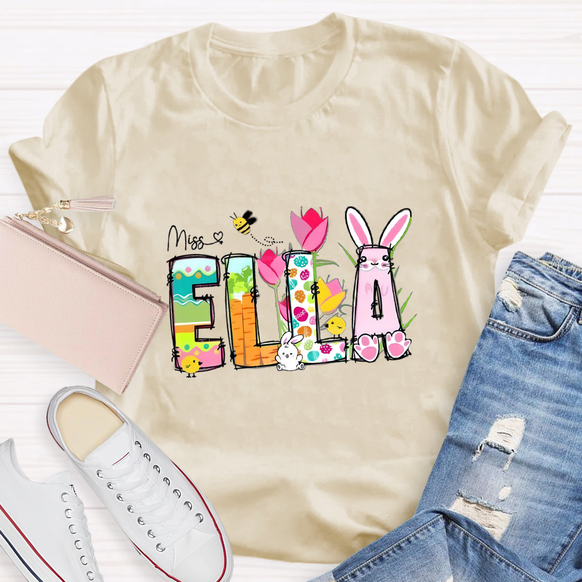 Personalized Easter Name Funny Bee T-Shirt