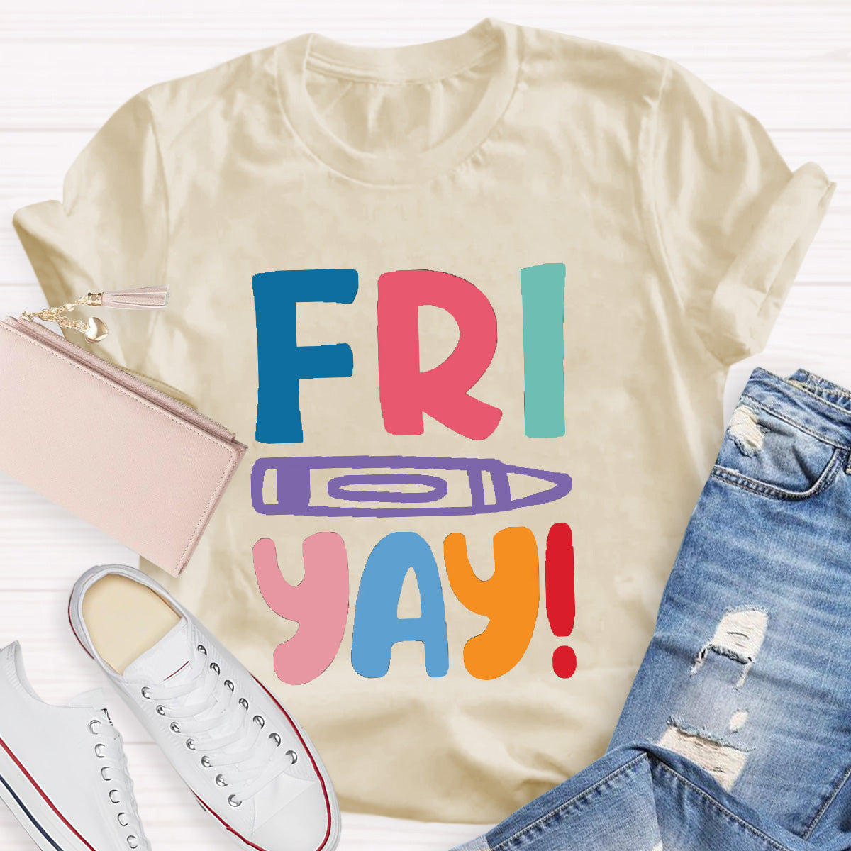 Fri Yay Pencil Teacher T-Shirt