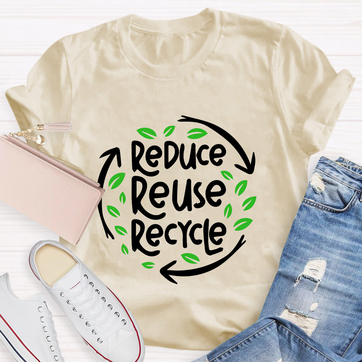 Reduce Reuse Recycle Earth Day T-Shirt