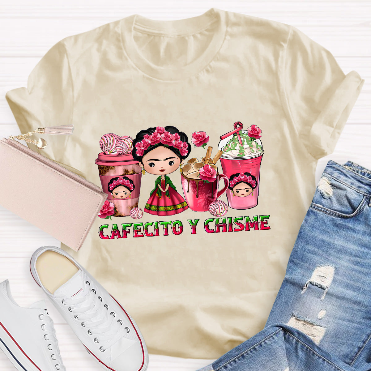 Cafecito Y Chisme Spanish Teacher T-Shirt