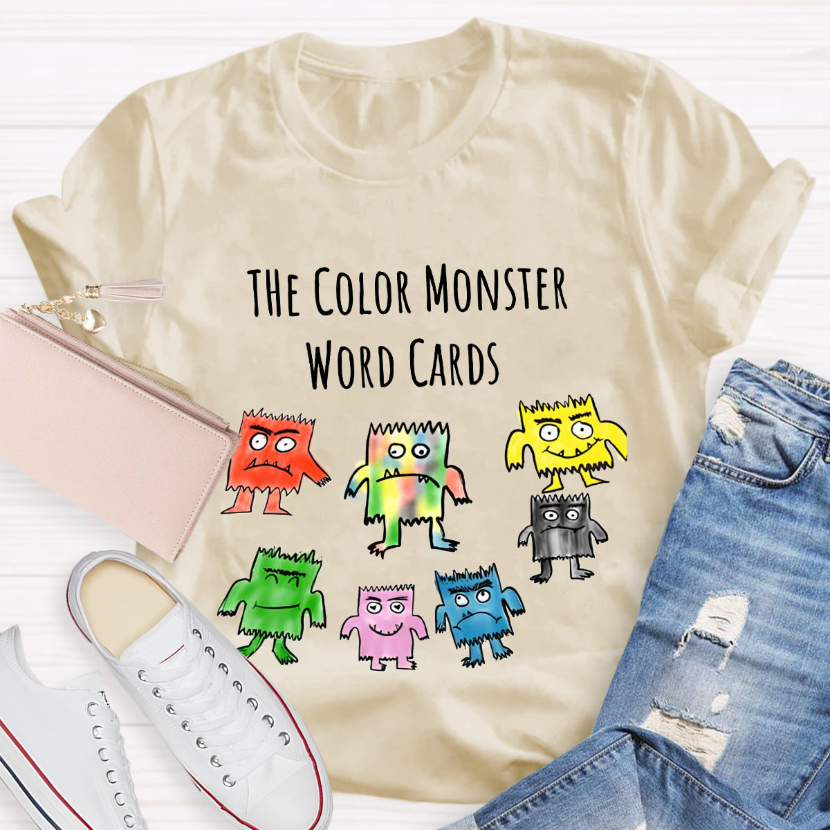 The Color Monster Word Card T-Shirt