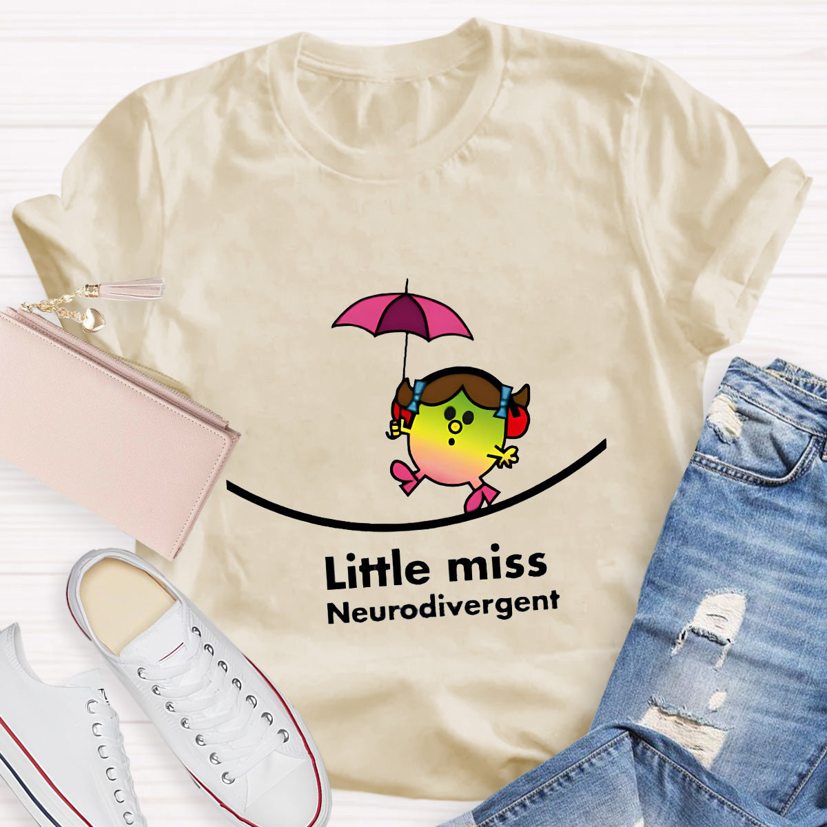Neurodivergent Little Miss Teacher T-Shirt