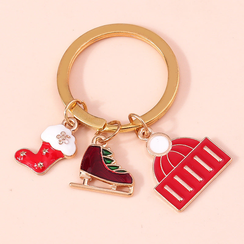 Christmas Keychain Santa Claus Christmas Tree