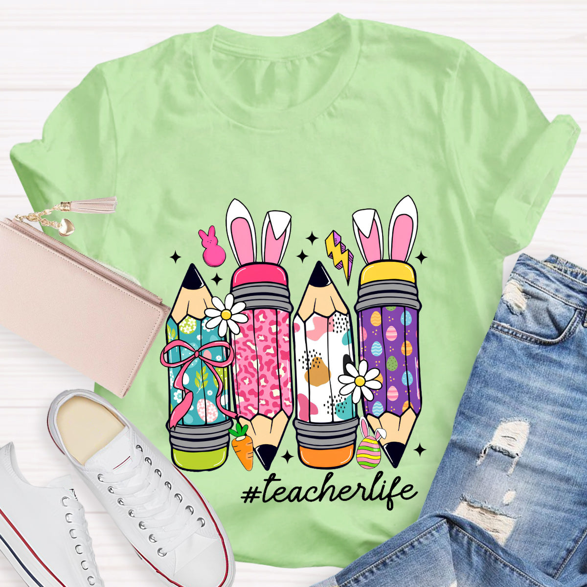 Easter Pencil Teacher life T-Shirt