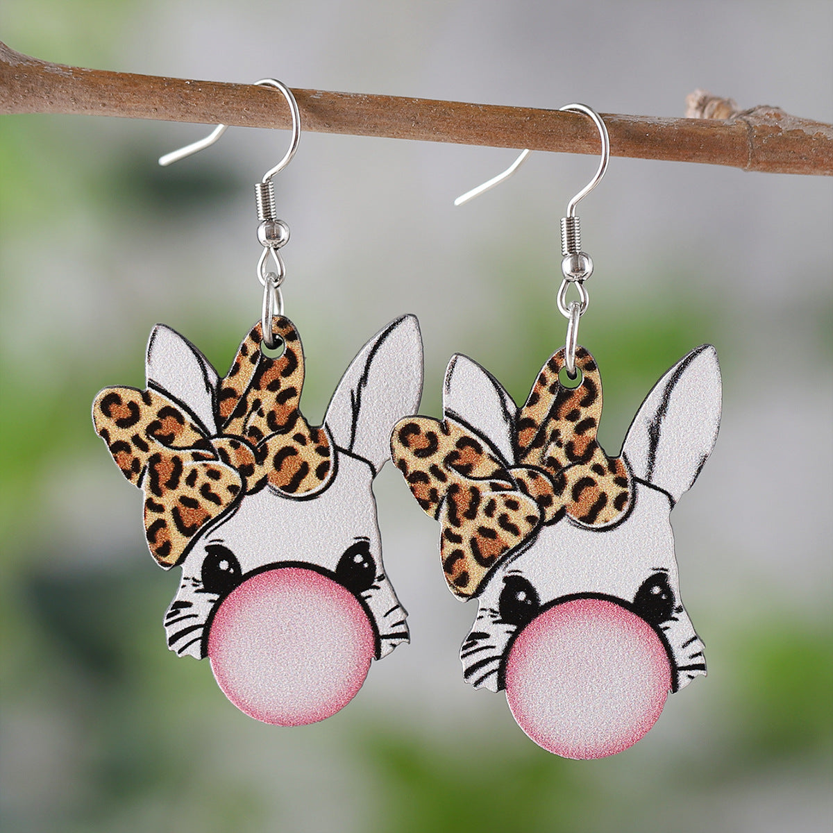Easter Bunny Dwarf Carrot Easter Egg Heart Earrings