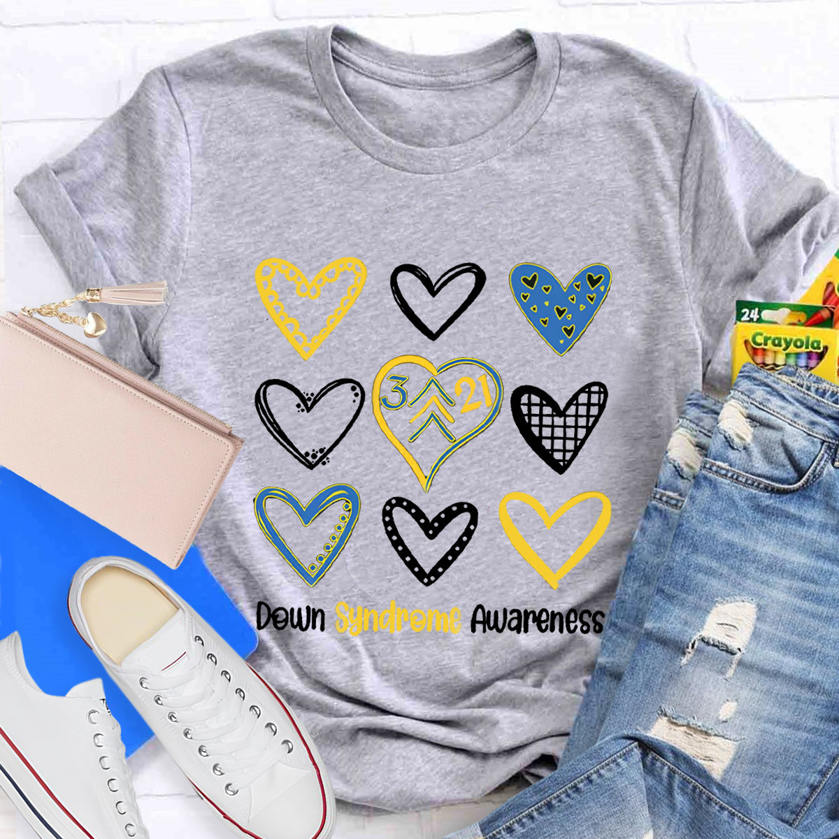 Down Syndrome Awareness Heart T-Shirt