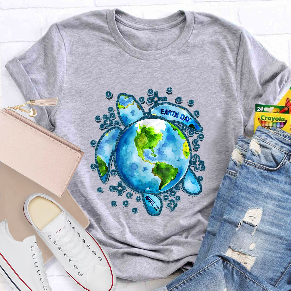 Earth Day Save The Turtles Teacher T-Shirt
