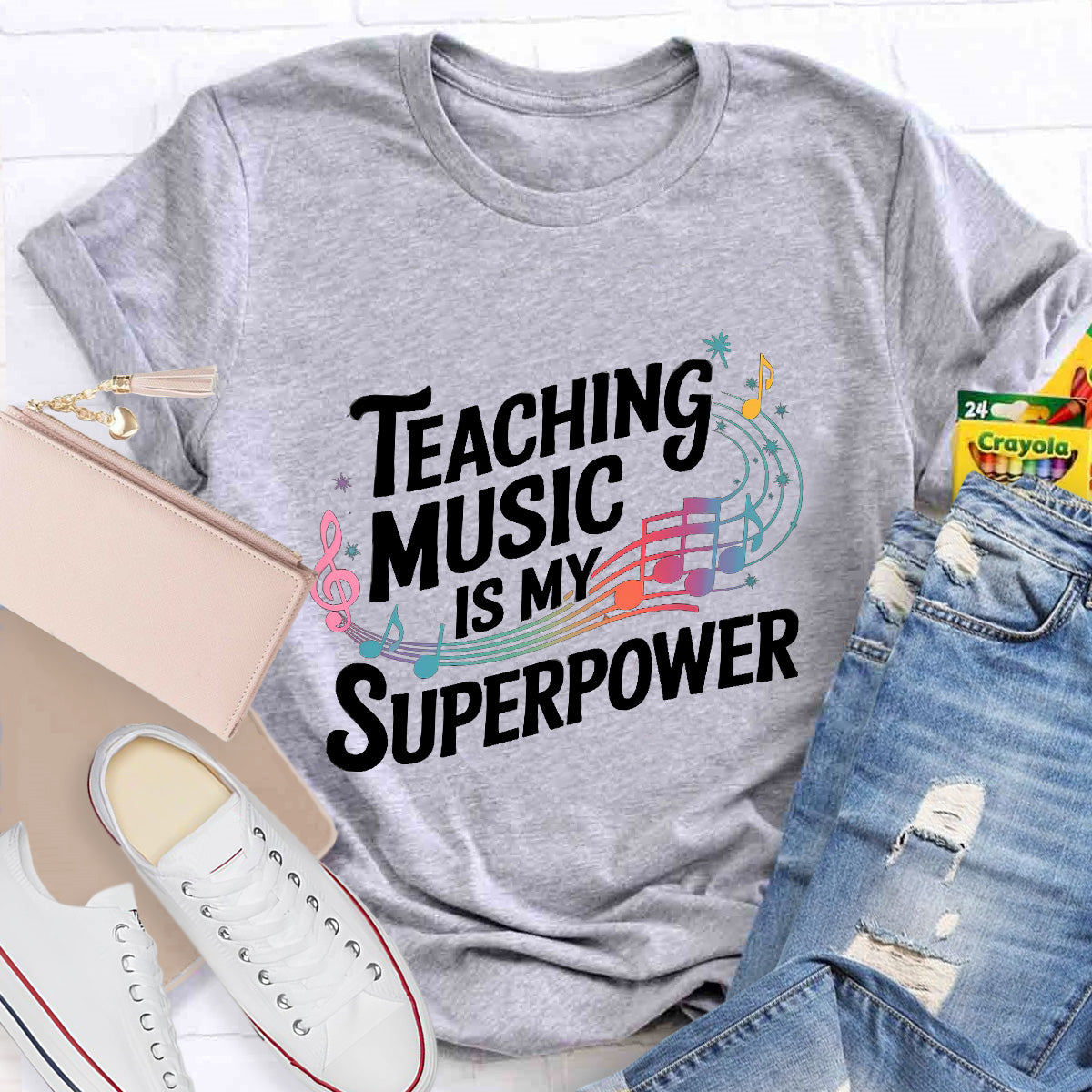 Teaching music Is My Superpower Teacher T-Shirt