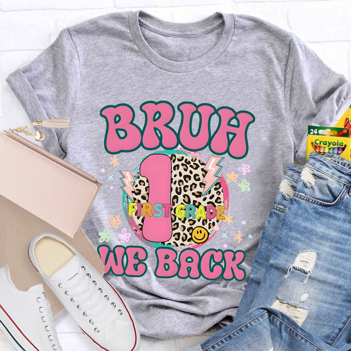 Personalized Grade Bruh We Back Teacher T-Shirt