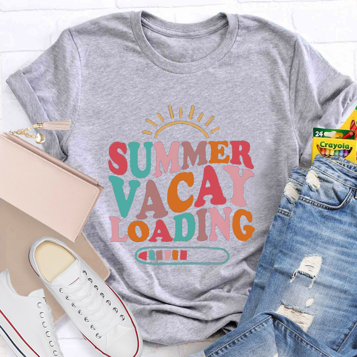 Summer Vacay Loading Teacher T-Shirt