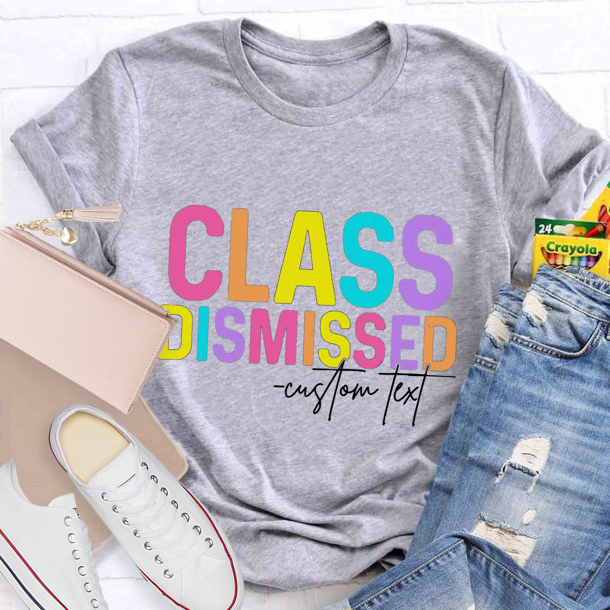 Personalized Name Class Dismissed Teacher T-Shirt