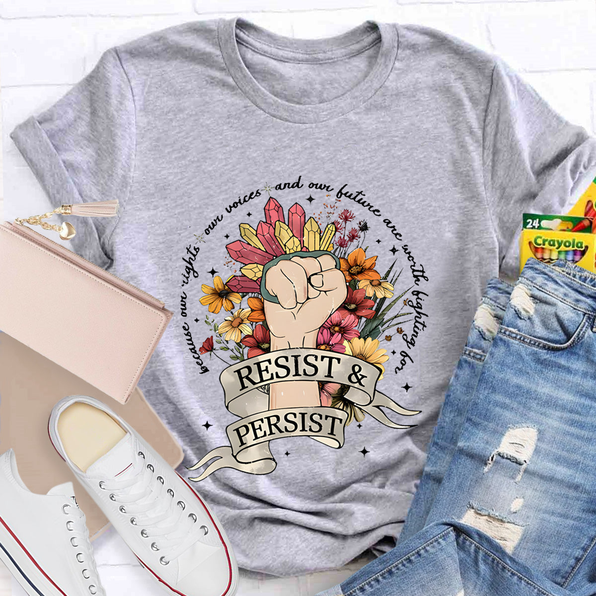 Resist And Persist Teacher T-Shirt