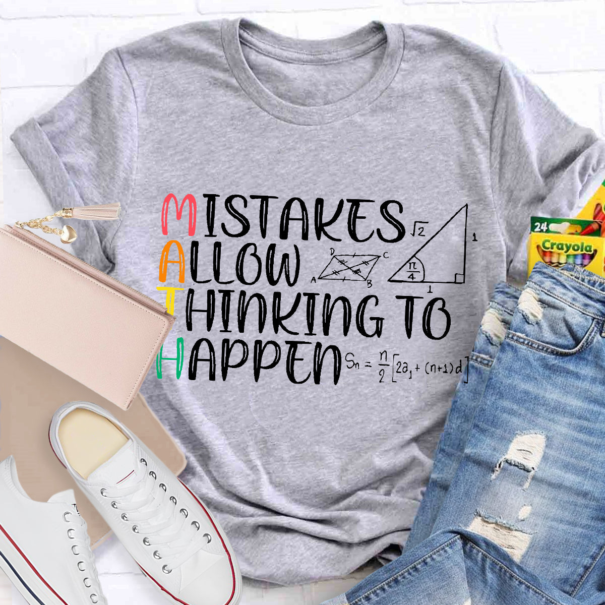 Mistakes Allow Thinking to Happen Math Teacher T-Shirt
