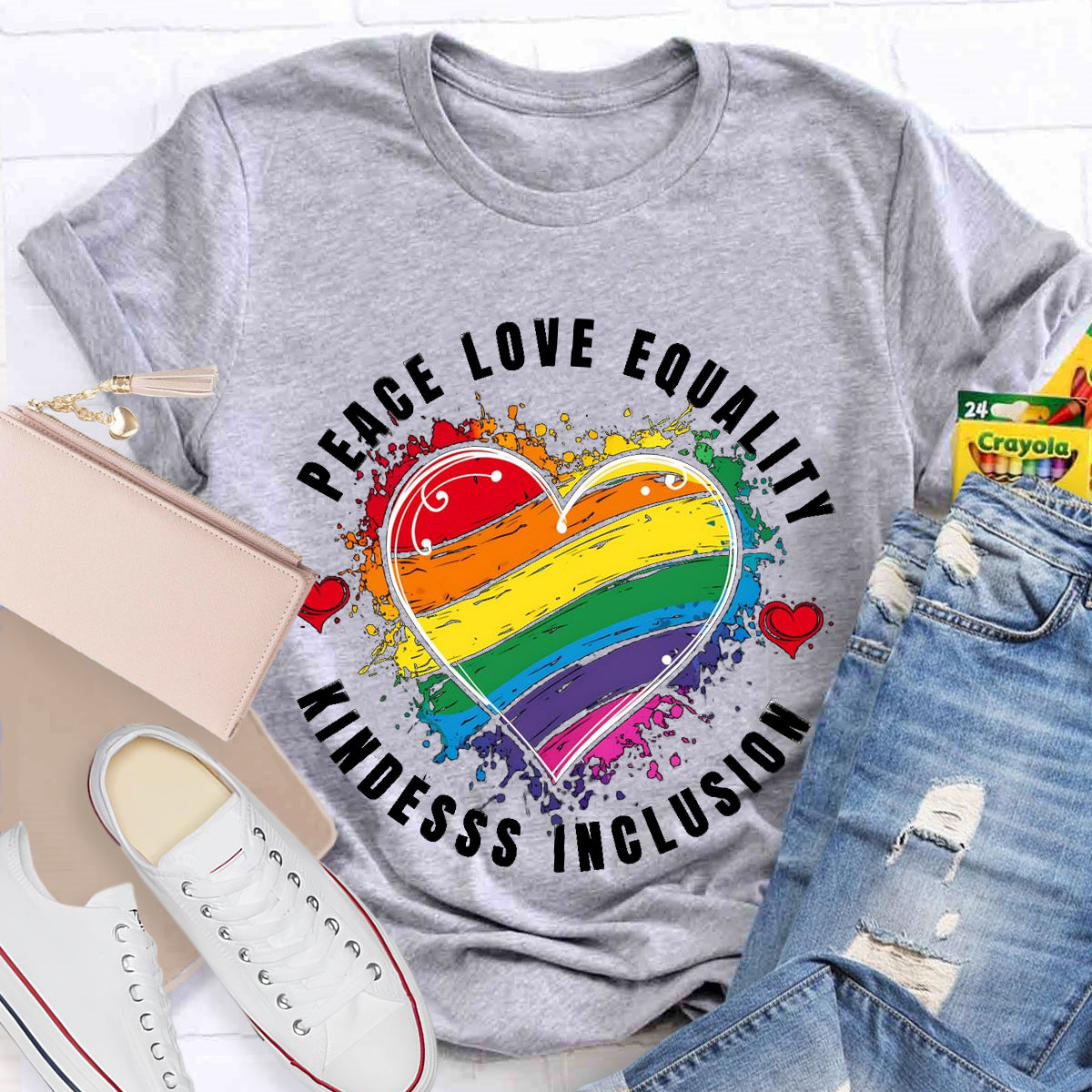 Peace Love Kindness Teacher T-Shirt
