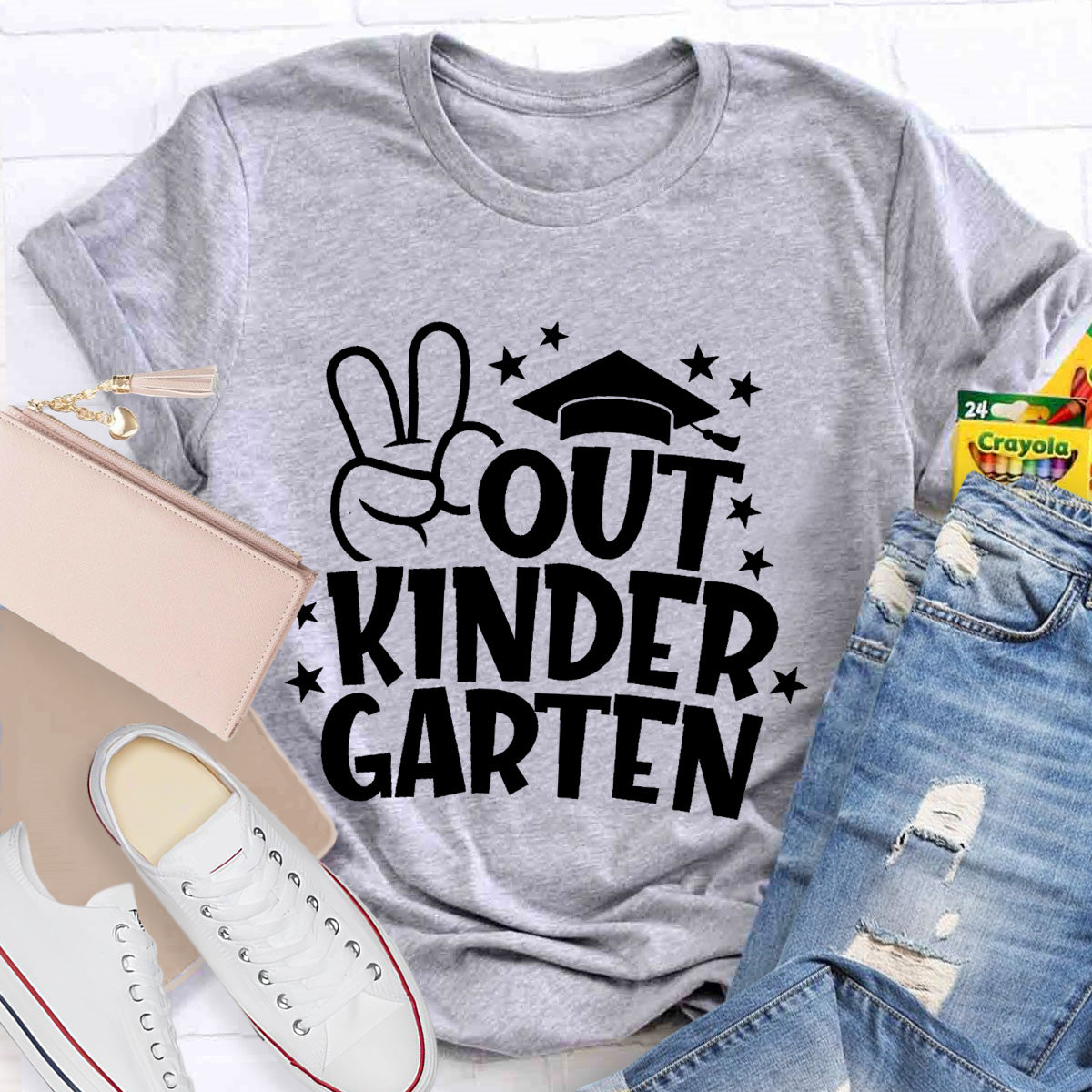 Personalized Grade Out Kinder Garten Teacher T-Shirt