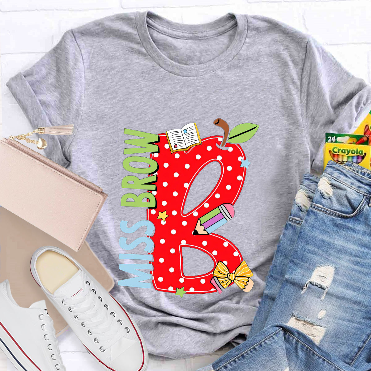 Personalized Name Book Teacher T-Shirt