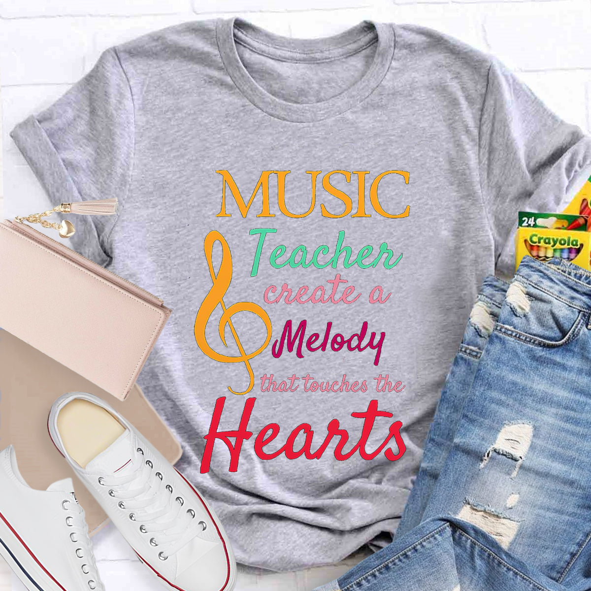 Music Teachers Touch Hearts One Note At A Time T-Shirt