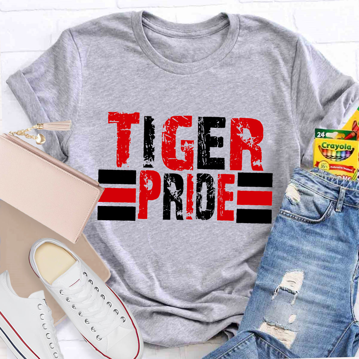Personalized Mascot Pride Tiger Teacher T-Shirt