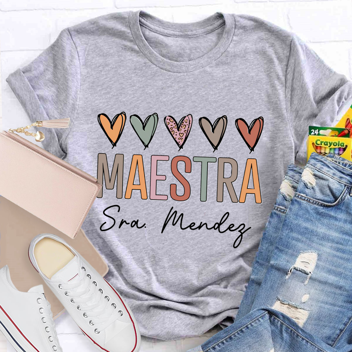 Personalized Spanish Teacher Name T-Shirt
