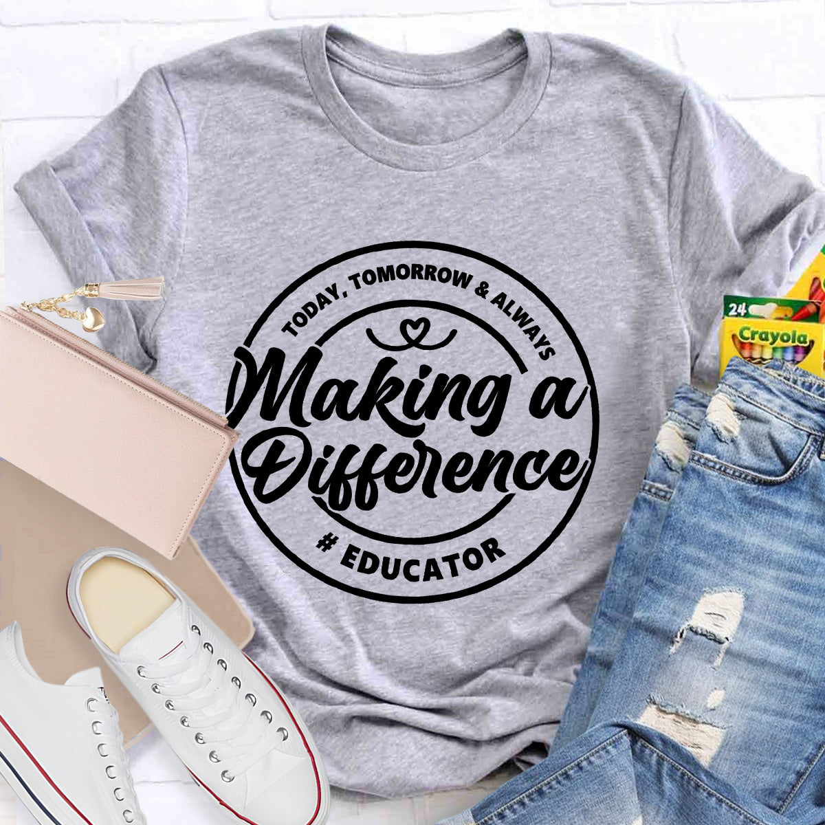 Making  A  Difference Educator Teacher T-Shirt