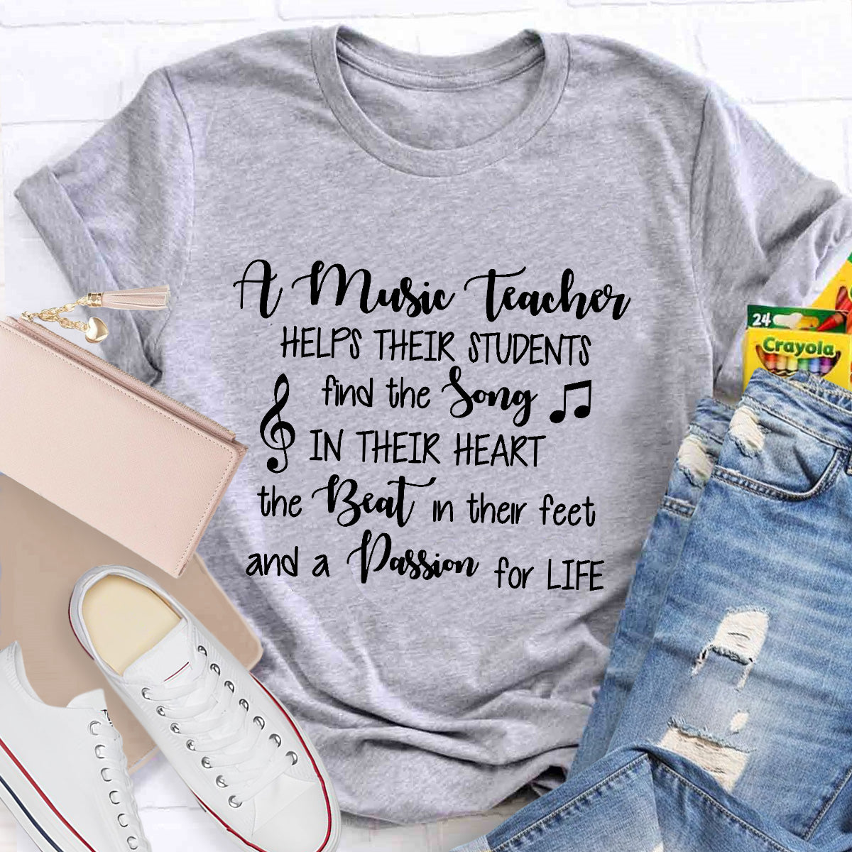 Helps Their Students Find The Song In Their Heart Teacher T-Shirt