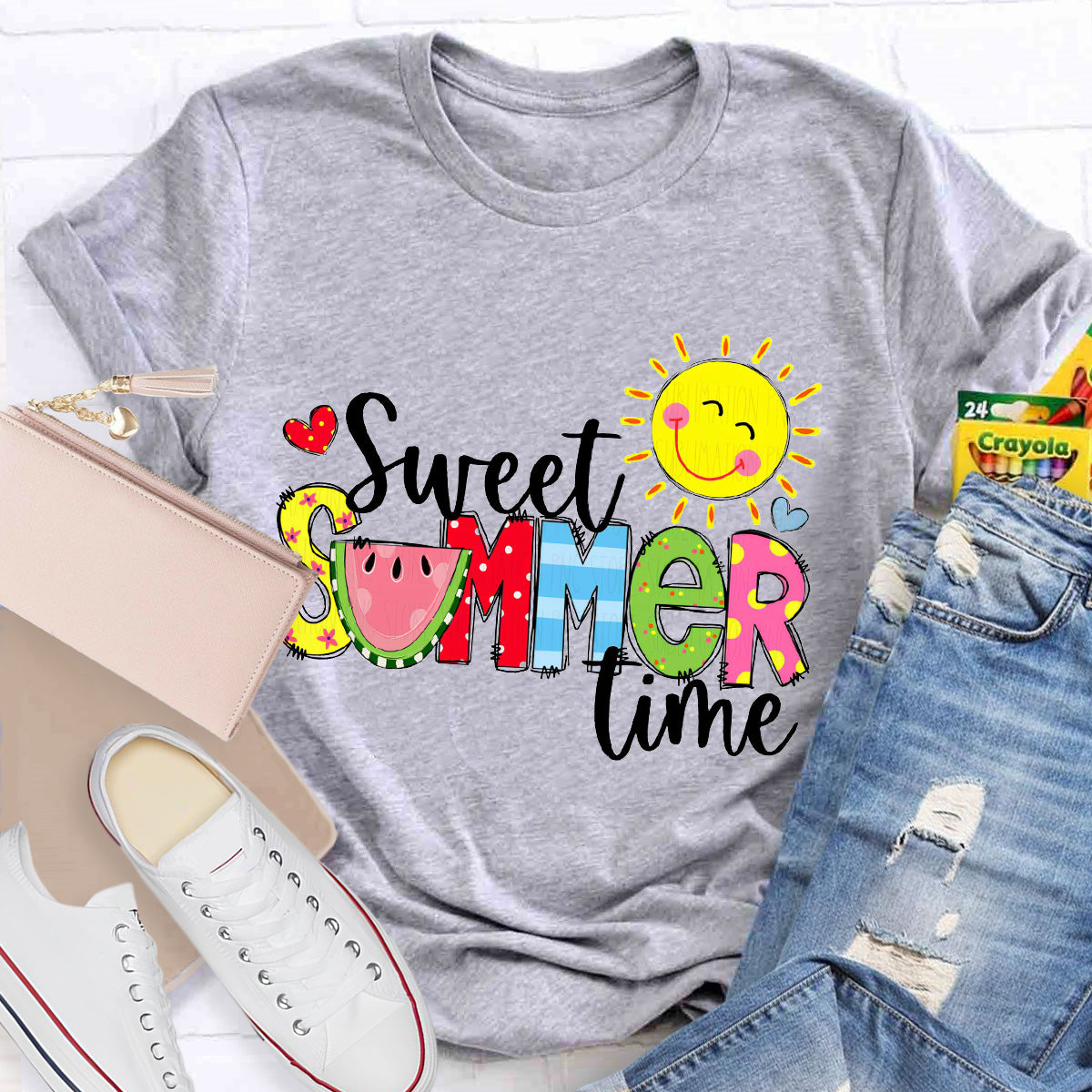 Sweet Summer Time Sunny Teacher T-Shirt