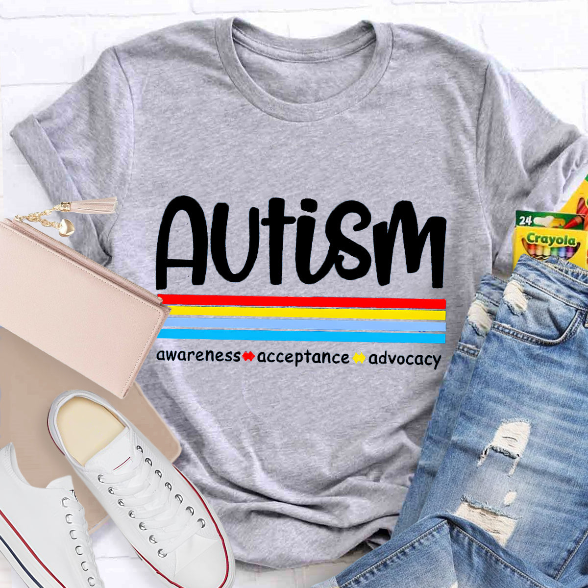 Autism Awareness Acceptance Advocacy Teacher T-Shirt