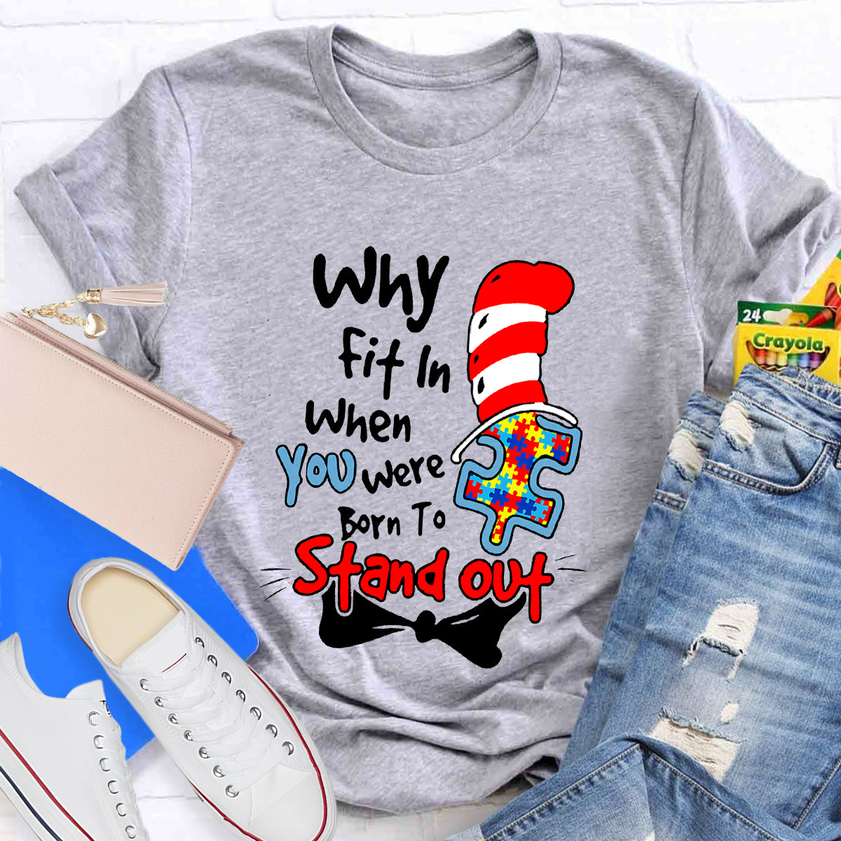 Why Fit In When You Were Born To Stand Out Children's Books T-Shirt