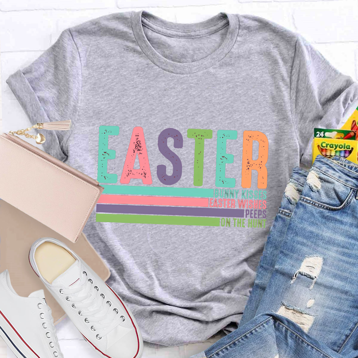 Bunny Kisses Teacher T-Shirt